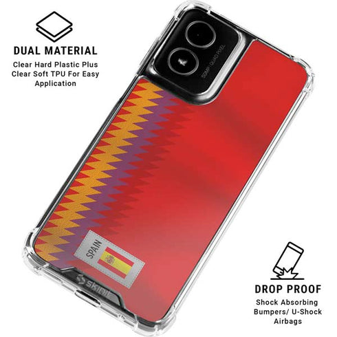 Spain Soccer Flag Moto G Power 5G (2024) Clear Case